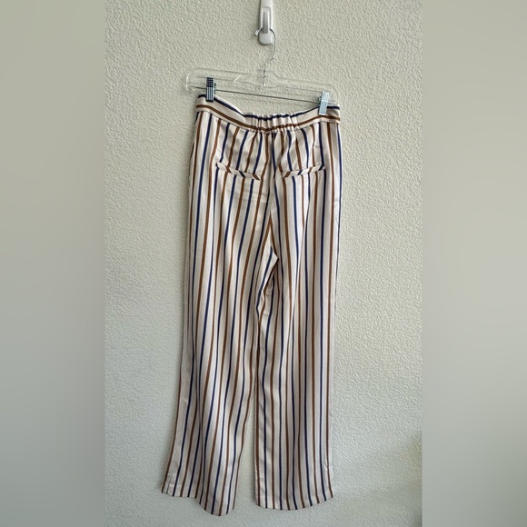 VERONICA BEARD Grigore cream, blue brown stripe Pant Size 4 NWT - Picture 6 of 16
